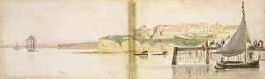 Williams, Edward Arthur 1824-1898 :Fort Britomart from Queen Street Wharf. August 64 (1864).