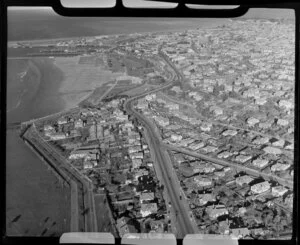 Timaru, South Canterbury, showing harbour and town