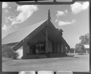 Te Whare Runanga, maori meeting house at Waitangi Treaty Grounds, Bay of Islands