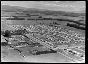 NZ Forest Products Ltd, Tokoroa, South Waikato, shows housing for workers and their families