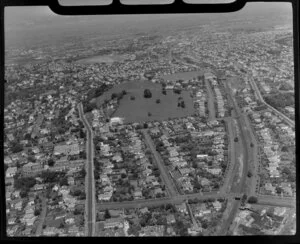 Remuera, showing Remuera Road and Southern Motorway, Auckland