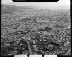 Lower Hutt, showing hospital in centre, Wellington