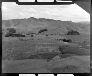 Raetihi taken from a De Havilland Beaver aeroplane, Ruapehu district