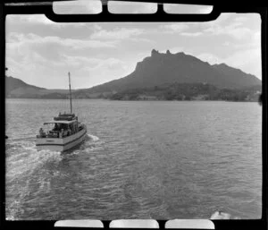 Passenger boat Tokatea traveling around Whangarei Harbour, Northland