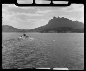 Passenger boat Tokatea traveling around Whangarei Harbour, Northland