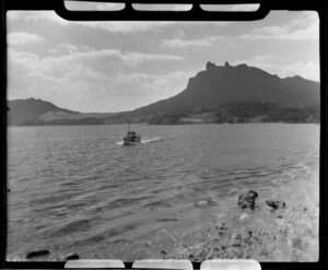 Passenger boat Tokatea traveling around Whangarei Harbour, Northland