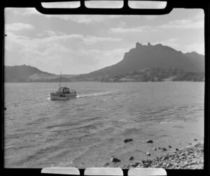 Passenger boat Tokatea traveling around Whangarei Harbour, Northland