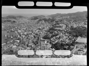 Wellington City, showing Parliament buildings, Government House and the Terrace