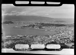 Wellington City, showing harbour and shipping