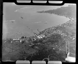 Apia, Upolu, Samoa, showing the village and harbour