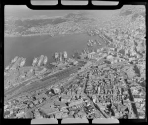 Wharves, Wellington Railway Station and city of Wellington