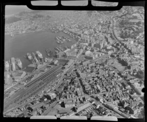 Wharves, Wellington Railway Station and city of Wellington