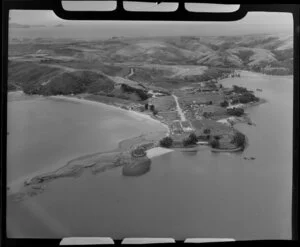 Te Tii, Northland, showing township and beach