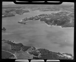 Opua, Northland, showing wharf and ferry terminal