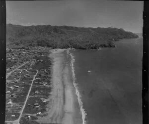 Waihi Beach, Bay of Plenty, showing Shaw Road and Orokawa Scenic Reserve