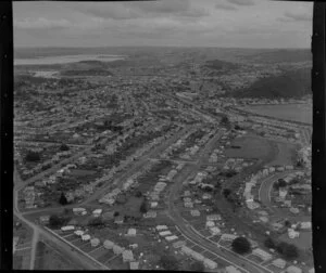 Whangarei, showing houses and part of racecourse