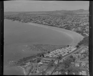 Takapuna, Auckland, showing coastline and residential area
