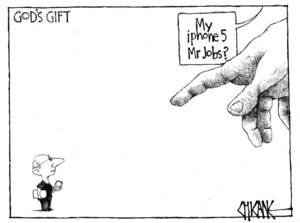 Winter, Mark 1958-: God's gift. 'My iphone 5 Mr Jobs?' 4 October 2011