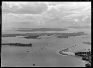 Yachting Regatta, Okahu Bay, Auckland, showing yachts and boats