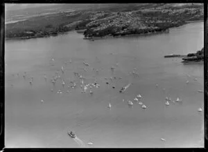 Yachting Regatta, Okahu Bay, Auckland, showing yachts and boats