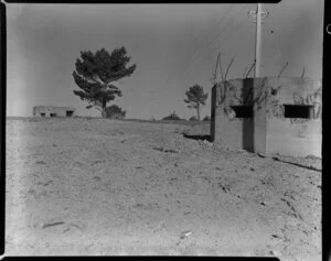 Maxwell subdivision, Mairangi Bay, North Shore, Auckland, showing concrete bunker