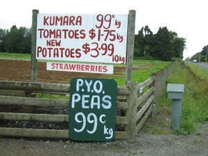 Market garden sign