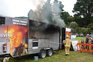 Putting out a kitchen fire