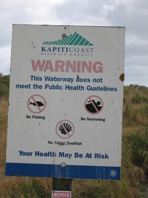 Water pollution sign