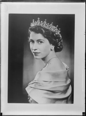 Queen Elizabeth II wearing Royal Crown jewels