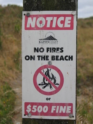 No fires on the beach