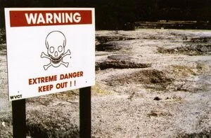 Geothermal warning sign
