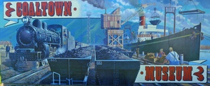 Mural advertising Coaltown Museum