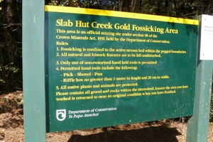 Gold fossicking rules