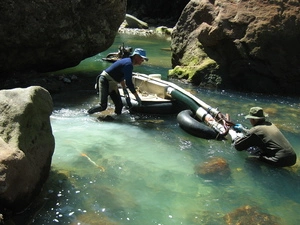 Gold prospecting with a small suction pump