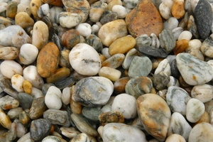 Beach pebbles near mouth of Haast River