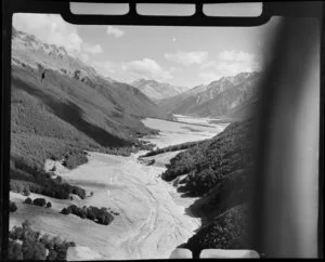 Hopkins Valley at the head of Lake Ohau, Waitaki District, Canterbury Region