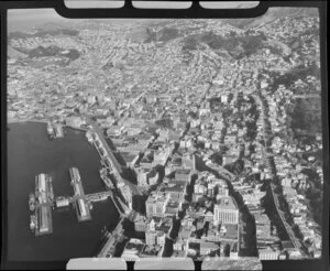 Wellington city, including wharves