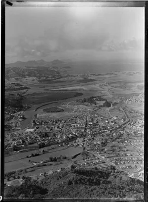Whangarei, showing town and Hatea River