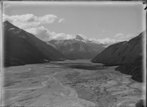 Hopkins Valley at the head of Lake Ohau, Waitaki District, Canterbury Region