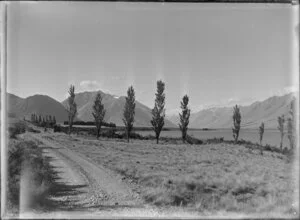 Lake Ohau, Waitaki District, Canterbury Region, showing road