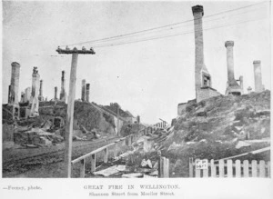Shannon Street, Mt Victoria, Wellington, after the 1901 fire