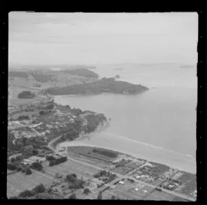 Orewa, Rodney County, Auckland, showing Hatfields Beach