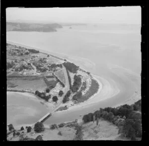 Orewa, Rodney County, Auckland, showing Maygrove Park and Red Beach