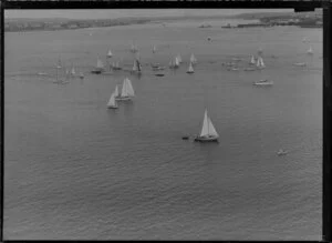 Tasman Yacht Race, Auckland, showing yachts and boats