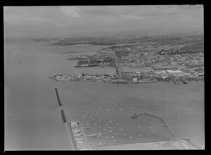 Westhaven and Saint Marys Bay, looking out towards the waterfront and Hobson Bay, Auckland