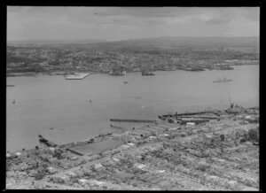 Naval Base, Devonport, looking across to Auckland waterfront