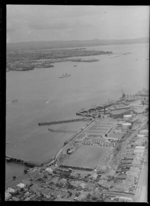Naval Base, Devonport, looking out towards the waterfront and Saint Marys Bay, Auckland