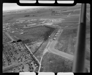 Harewood Airport, Christchurch, 1953 London-Christchurch Air Race, showing new Canberra aircraft