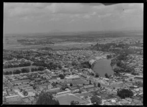 City scene, including Grey Street and Waikato River, Hamilton East, Waikato