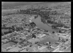 City scene, including Grey Street and Waikato River, Hamilton East, Waikato